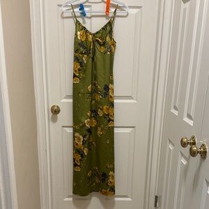 SHEIN Green Floral Maxi Dress